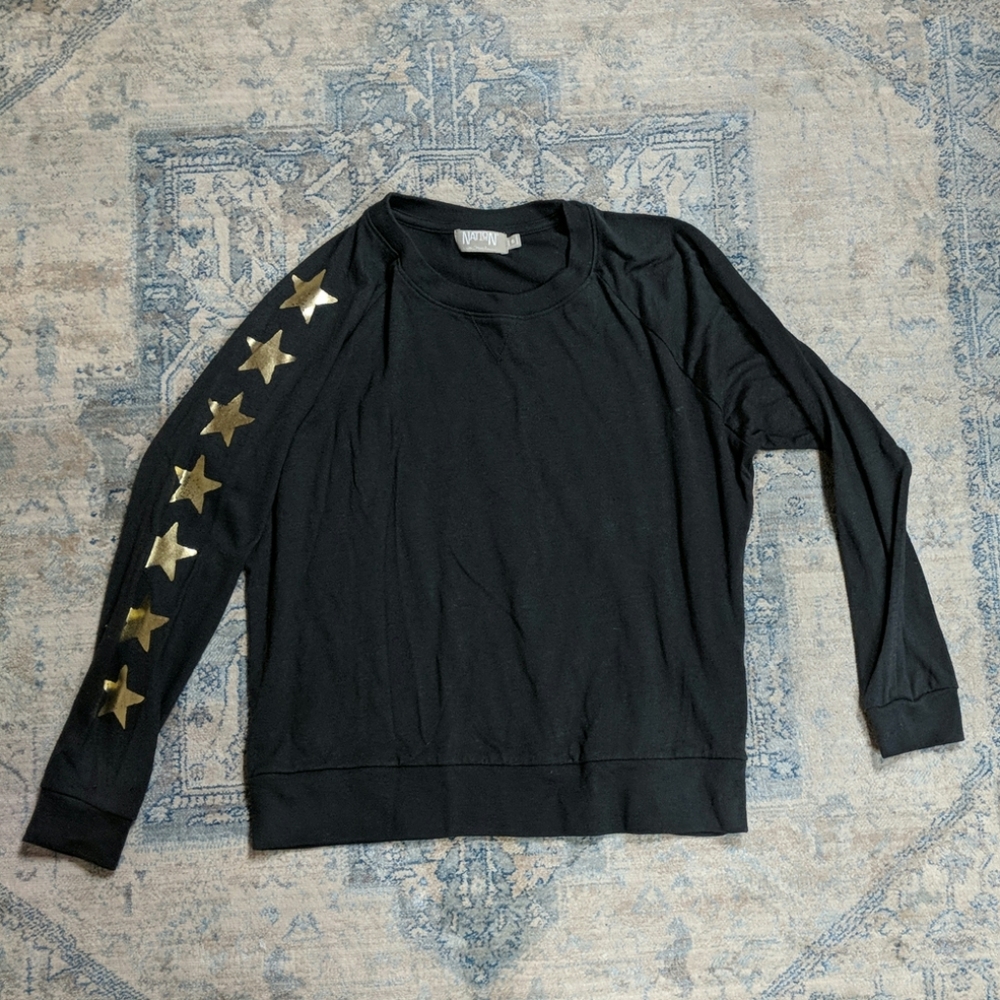 Nation LTD Gold Stars Sleeve Shirt